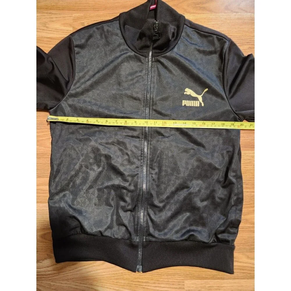 Puma Full Zip Jacket Black Size Medium Used - Picture 6 of 9